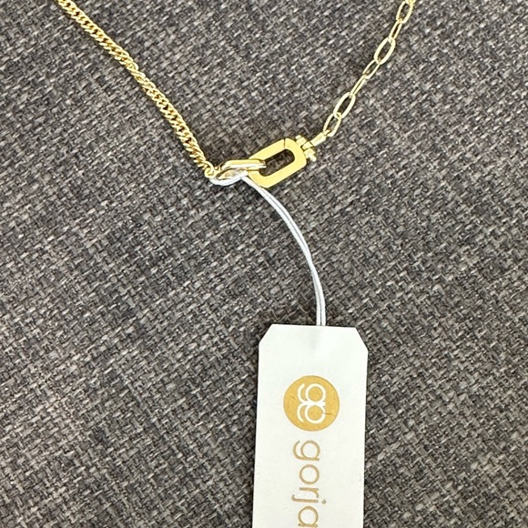 NWT Gorjana Gold Plated Dylan Dual Link Chain Necklace - Picture 2 of 4